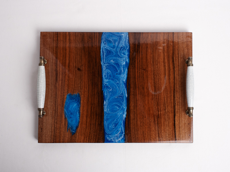 Plateau de presentation 'blue mountain"