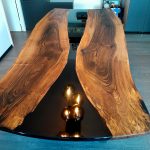 "River Table" - Table en Bois et résine-art