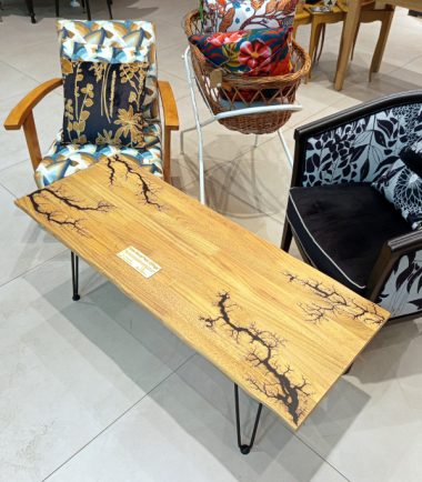 table basse fractales noir