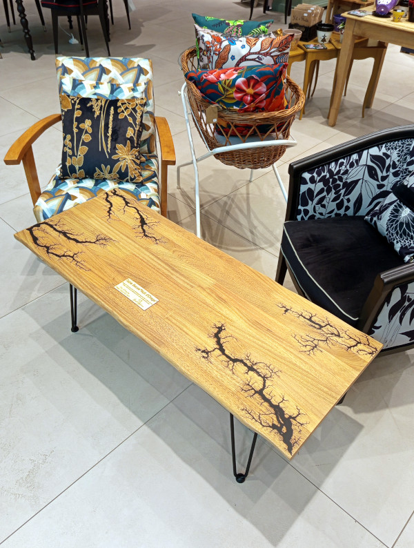 table basse fractales noir