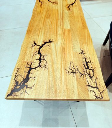 table basse fractales noir