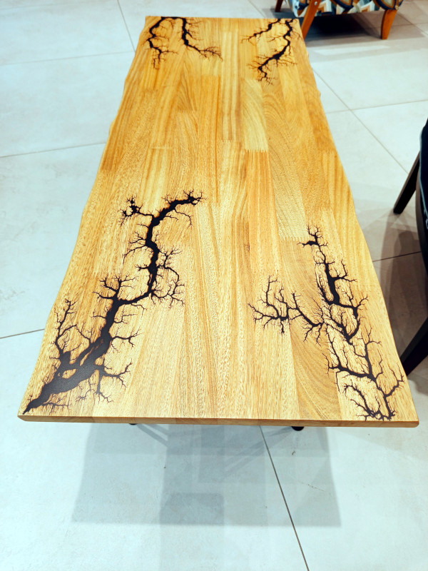 table basse fractales noir