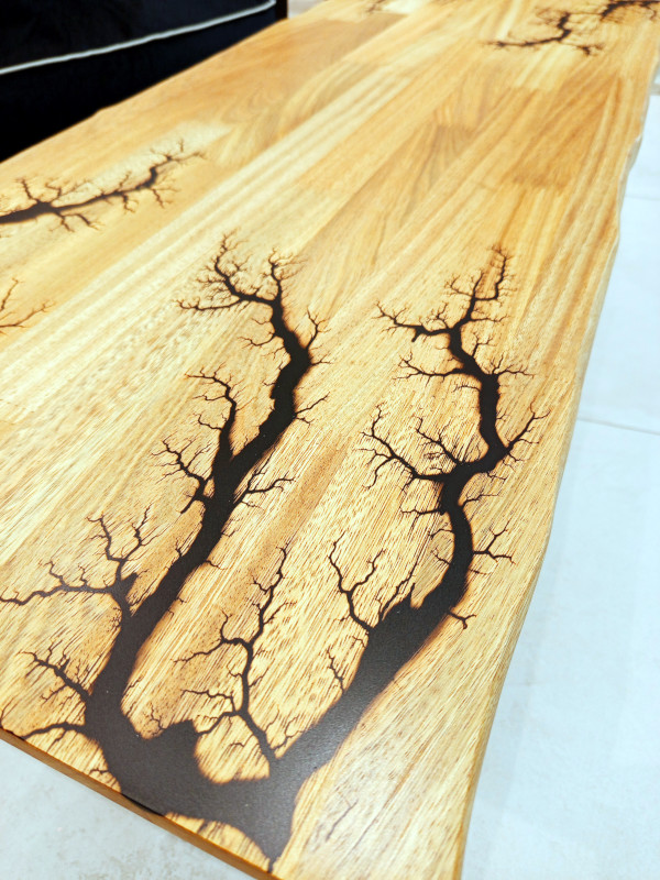 table basse fractales noir