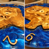 horloge murale bleu horloge murale bleu